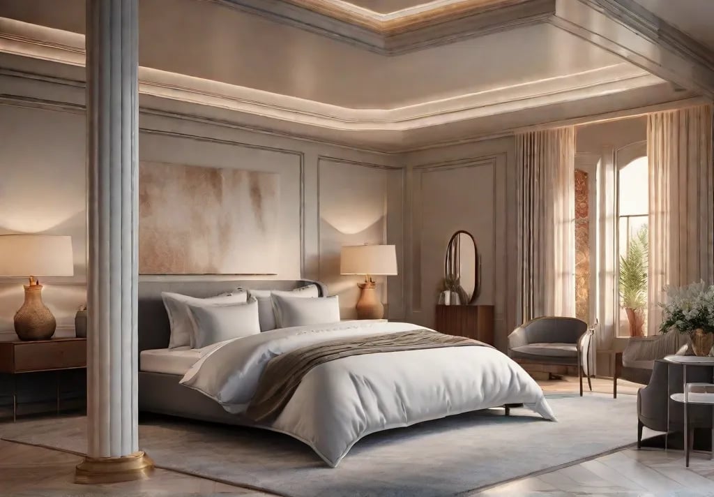 Silky highthread count Egyptian cotton bedding draped elegantly over a plush mattressfeat