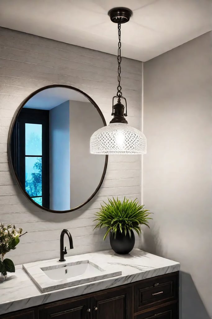 Soft lighting in the bathroom