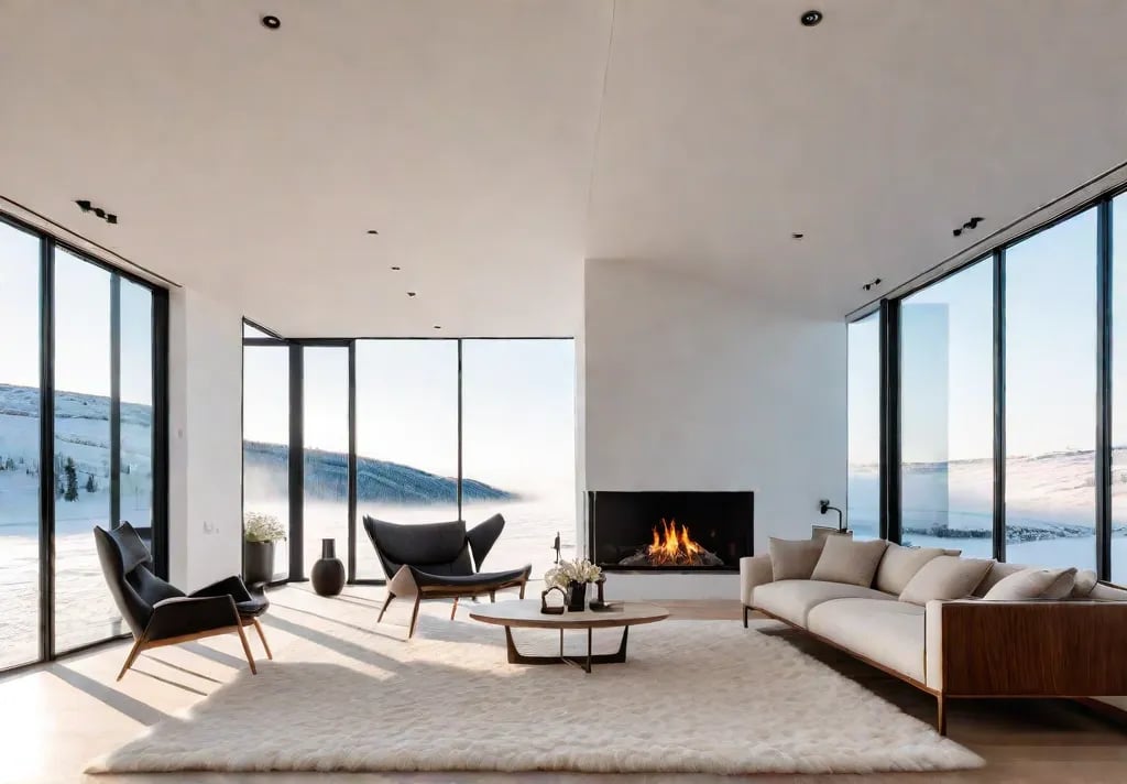 A Scandinavian living room bathed in natural light with white walls lightfeat