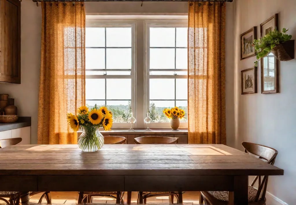 A cozy kitchen bathed in warm inviting tones of terracotta and ochrefeat