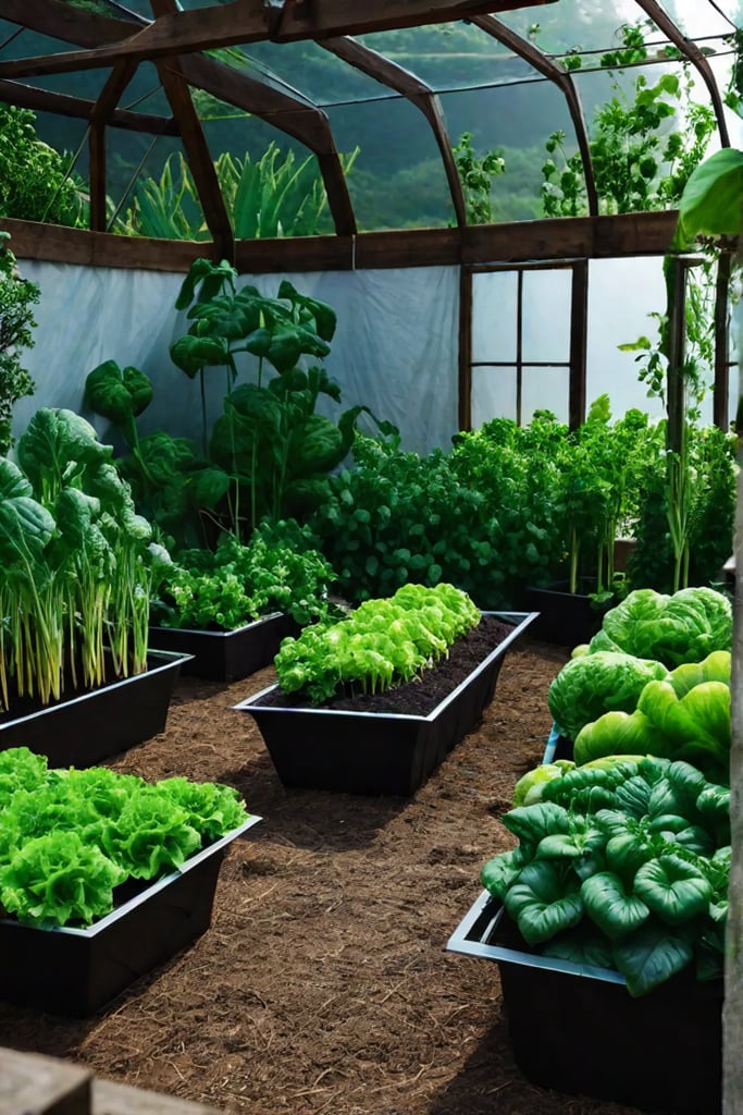 A keyhole garden design with a central compost basket at the heart