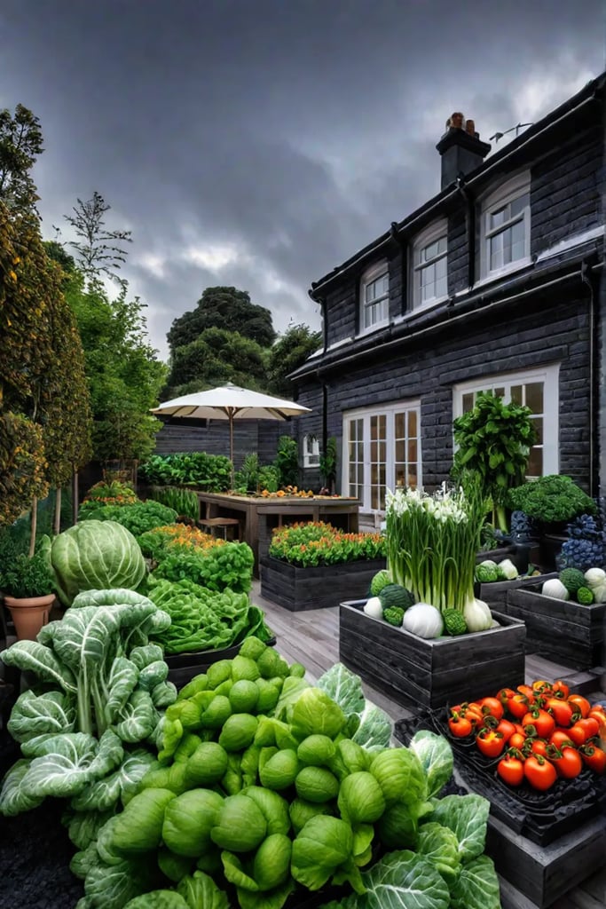 A spaceoptimized vegetable garden with compact and dwarf varieties 1