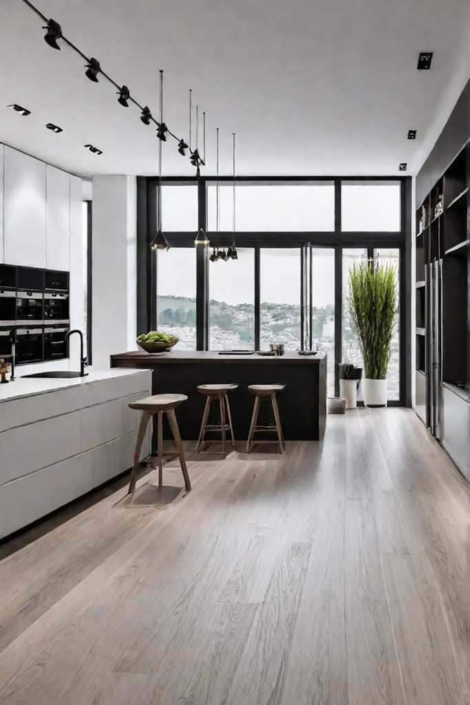 A spacious kitchen with a variety of durable and easytomaintain flooring options