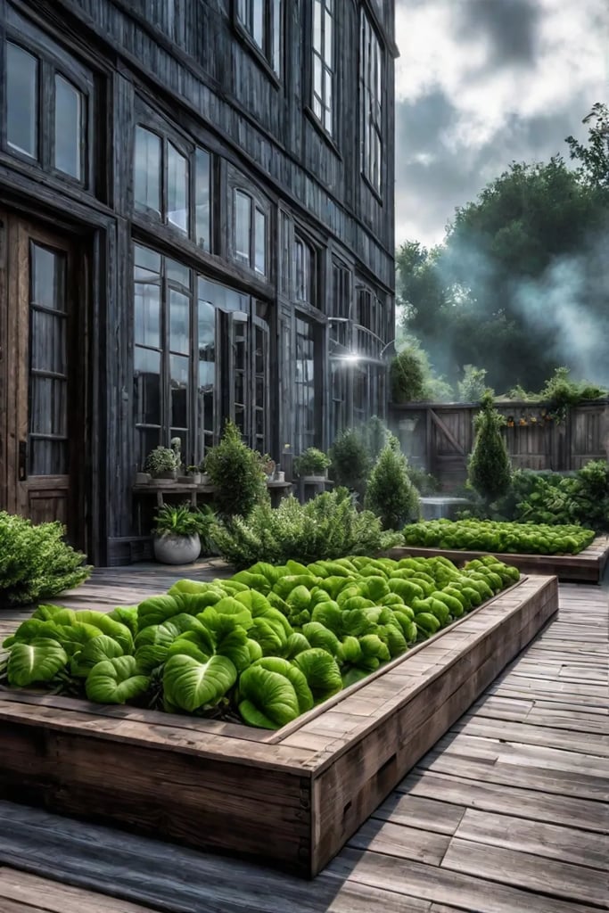 A stunning vertical garden made from repurposed wooden pallets overflowing with a