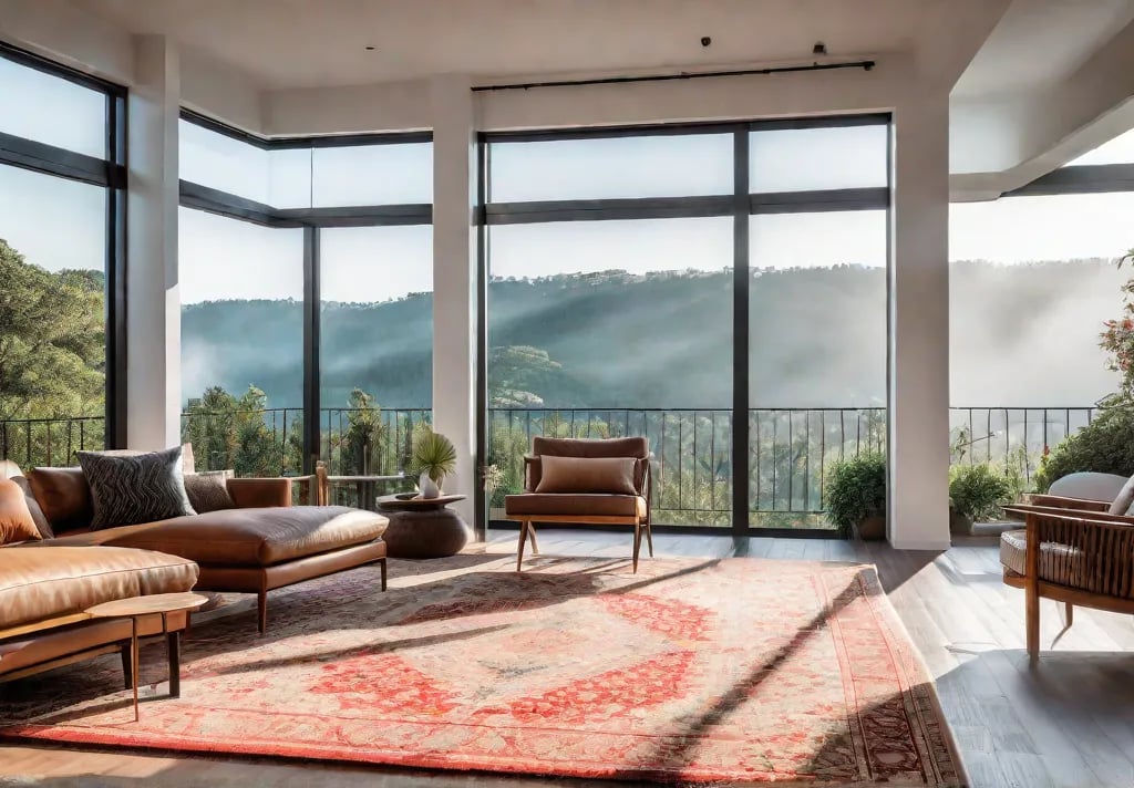 A sundrenched open floor plan living room with a defined dining areafeat
