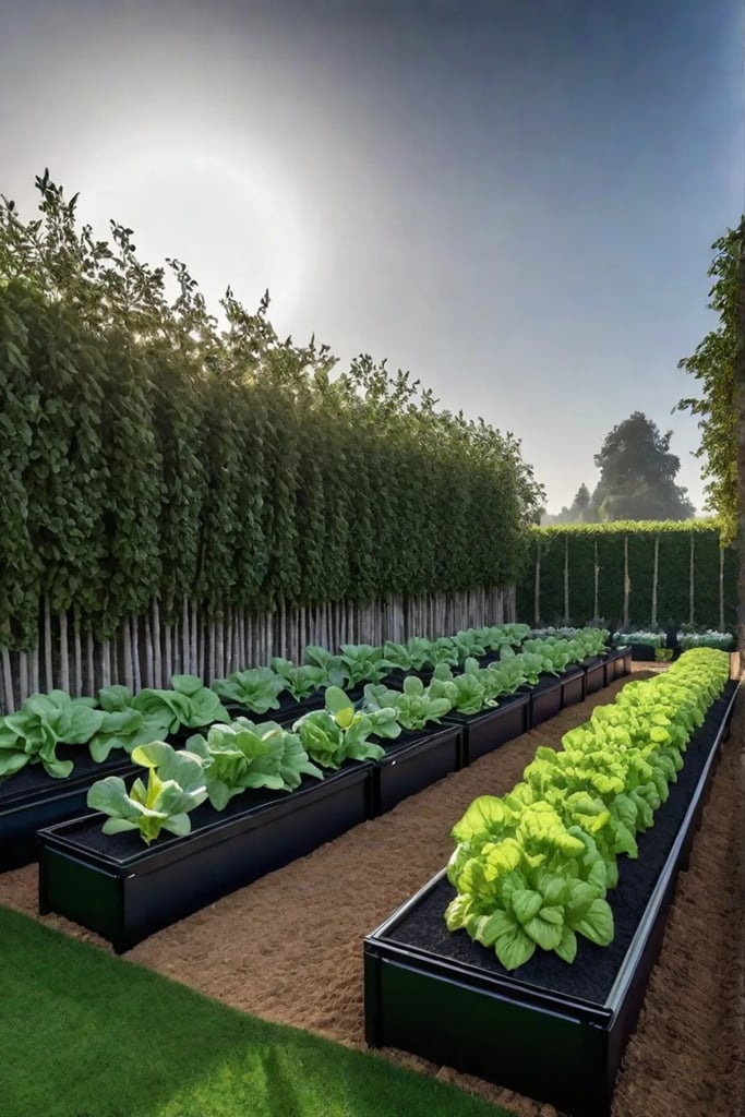 A thoughtfully designed and functional backyard vegetable garden