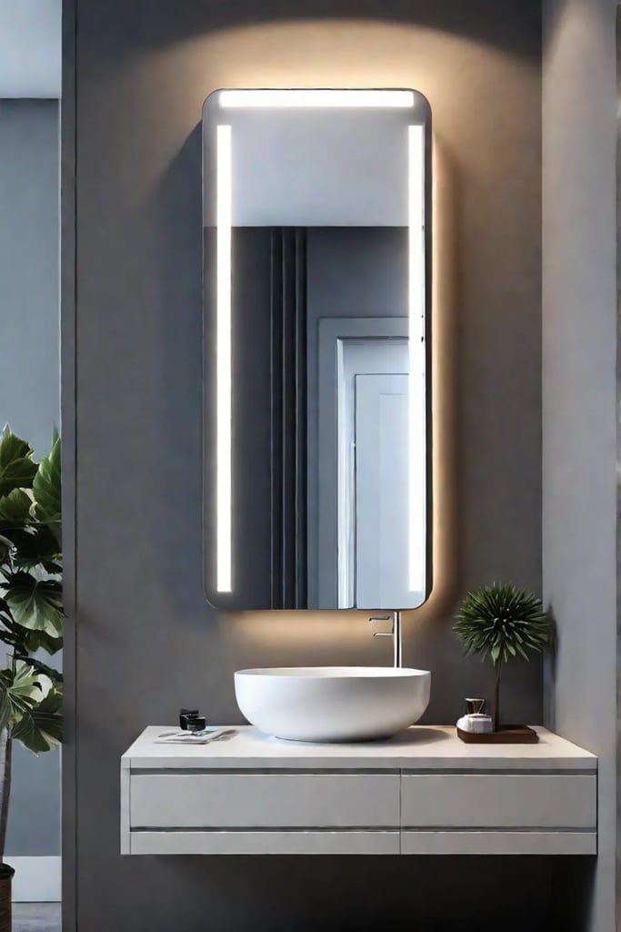 Bathroom with concealed storage