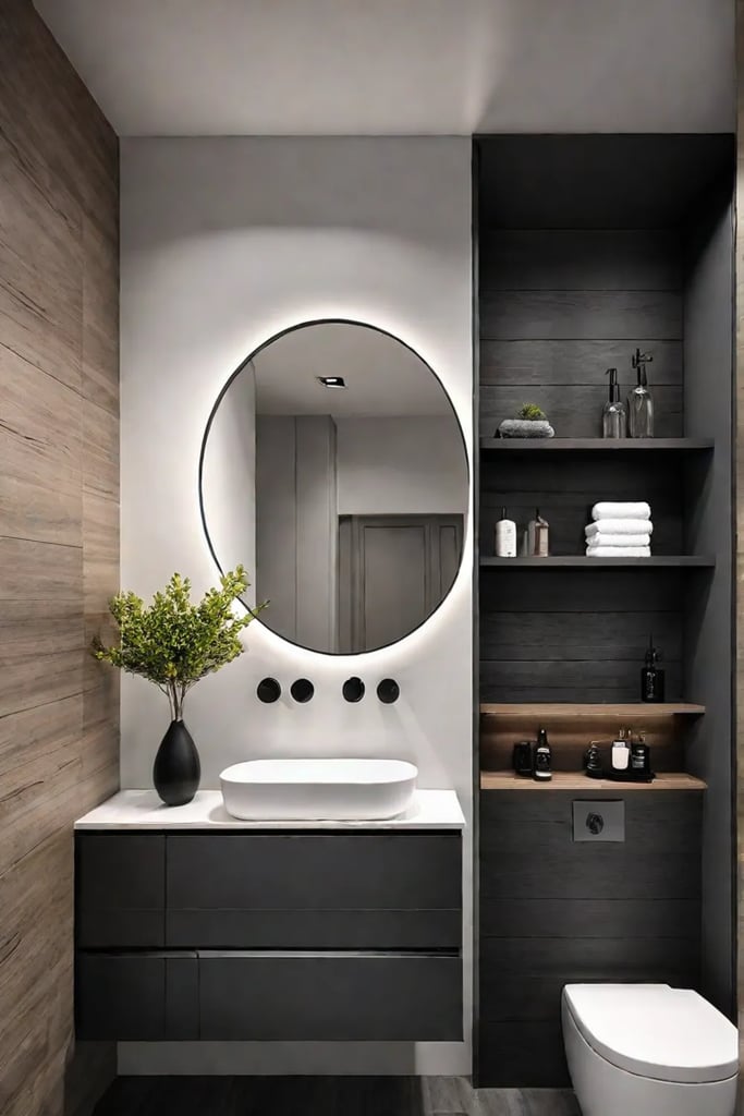 Bathroom with extended storage