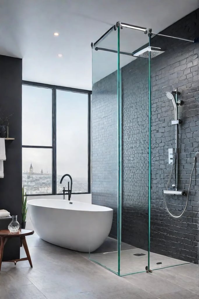 Bathroom with sensory shower experience and aromatherapy