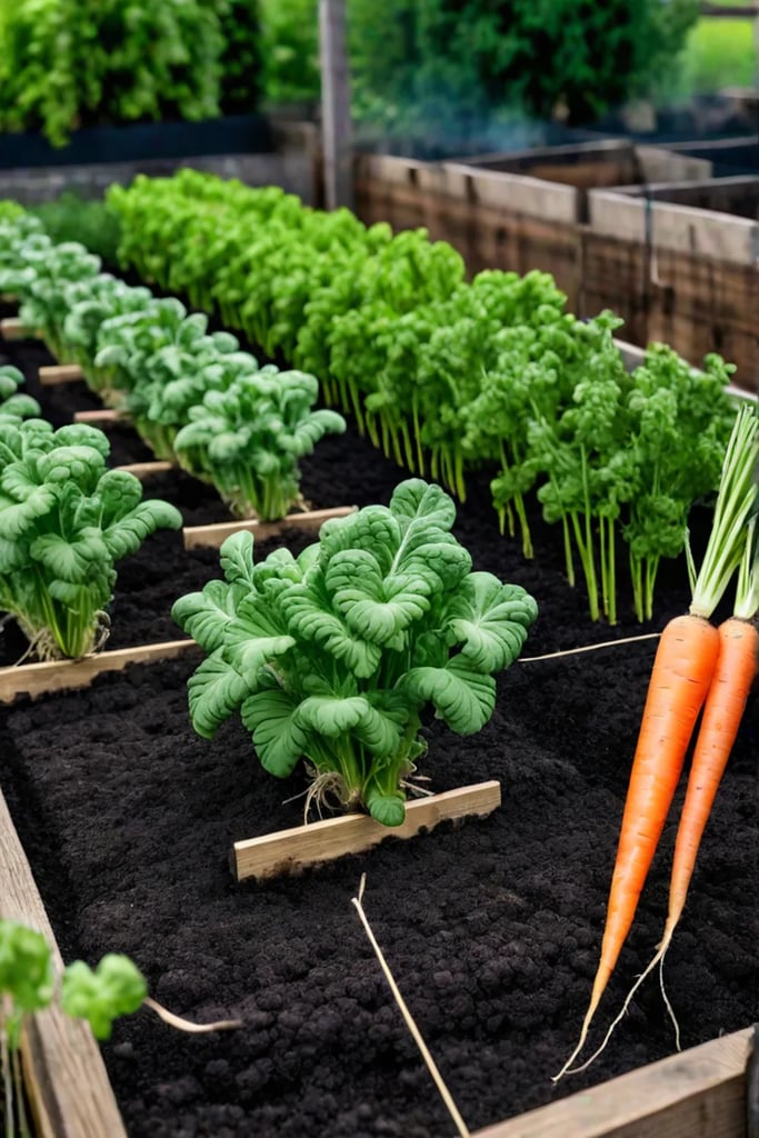 Carrot and onion companion planting for improved nutrient uptake