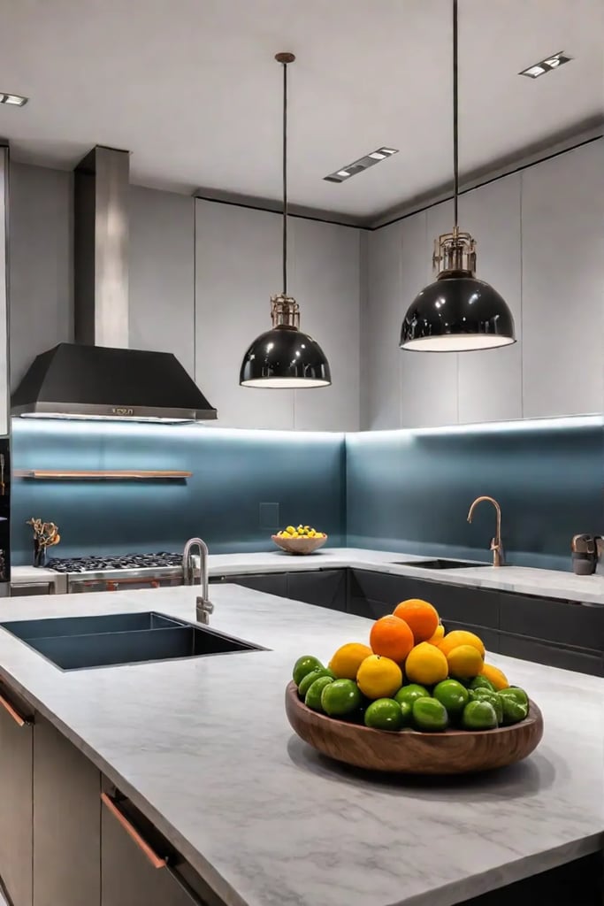 Chefinspired kitchen with butcher block and stainless steel countertops