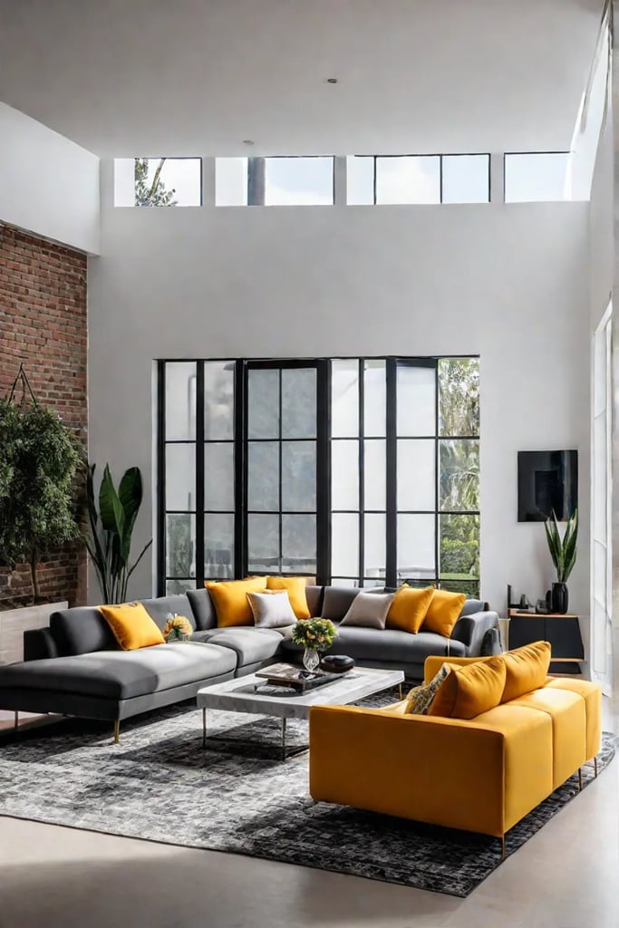 Contemporary living room with modern and stylish accents