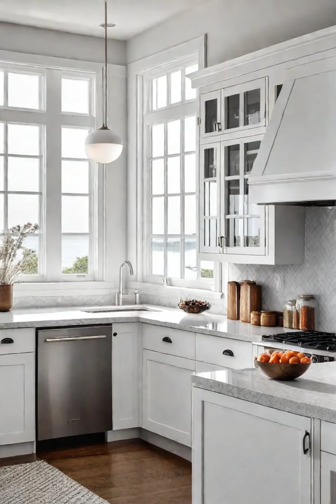 Corner kitchen cabinet with Lazy Susan for spice storage