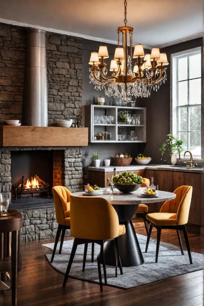 Cozy kitchen with warm color palette