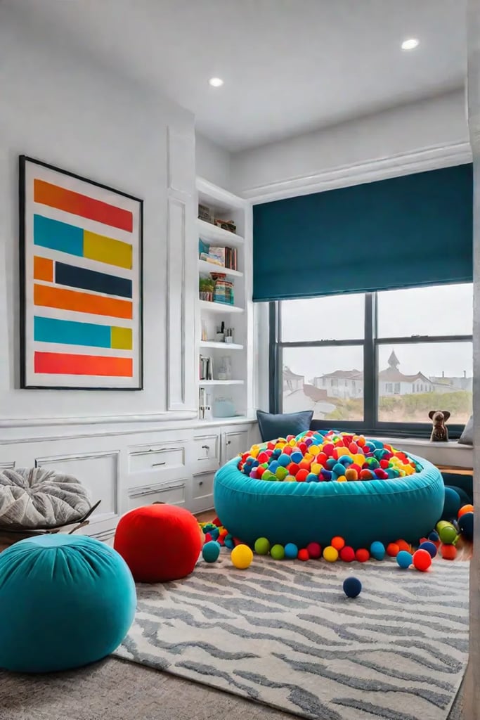 DIY playroom promoting creativity literacy and physical activity