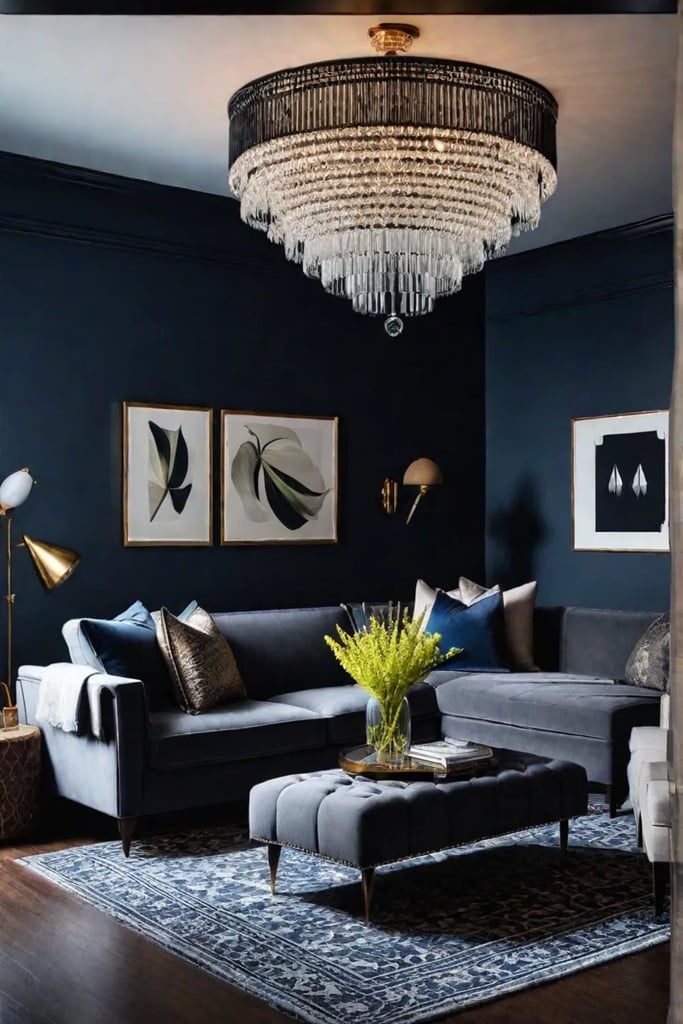 Dramatic and sophisticated living room