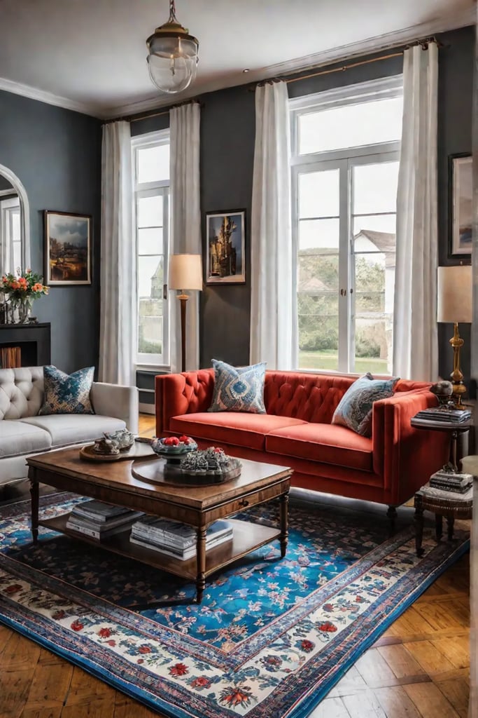 Eclectic fusion living room with unique and personalized style