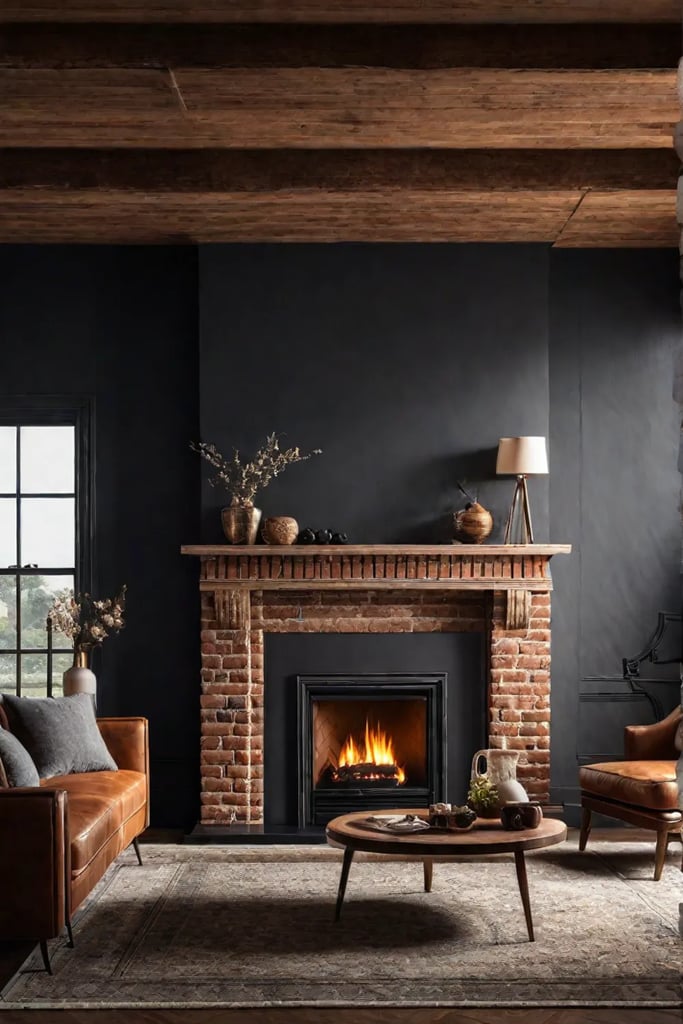 Farmhouse charm living room with inviting atmosphere