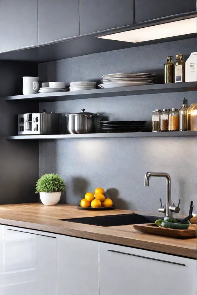 Kitchen with undercabinet lighting 1