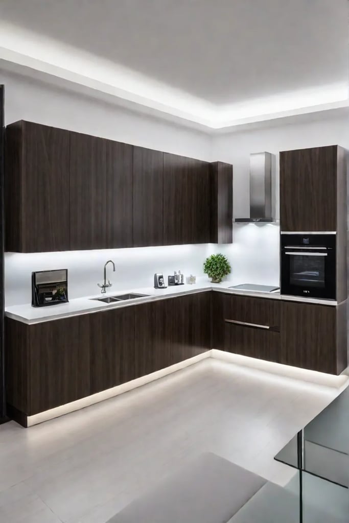 Kitchen with undercabinet lighting
