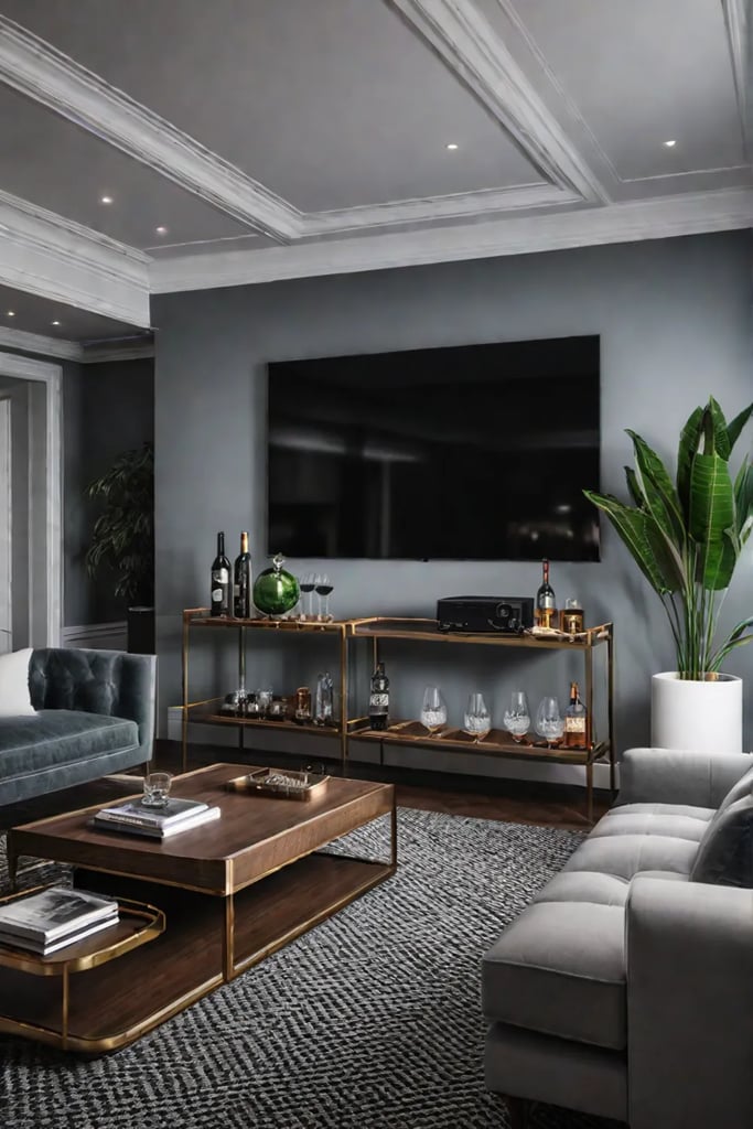 Living room designed for entertaining