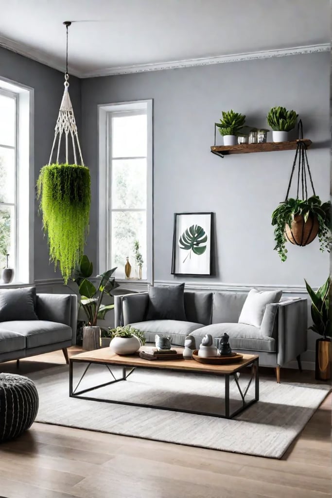 Living room with DIY decor