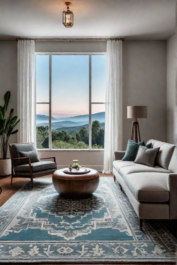 Midcentury modern conversation area