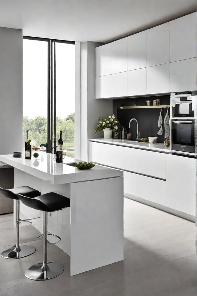 Minimalist kitchen with hidden pantry