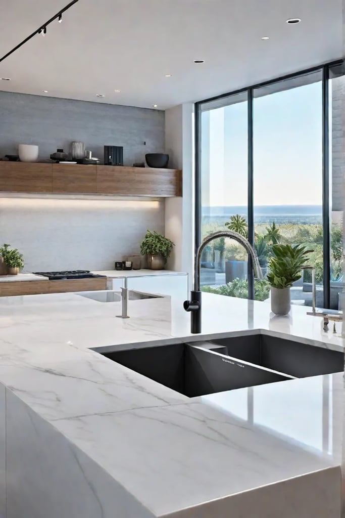 Modern smart kitchen with integrated technology