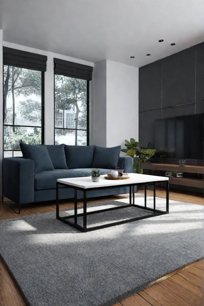 Multifunctional living room with smart furniture