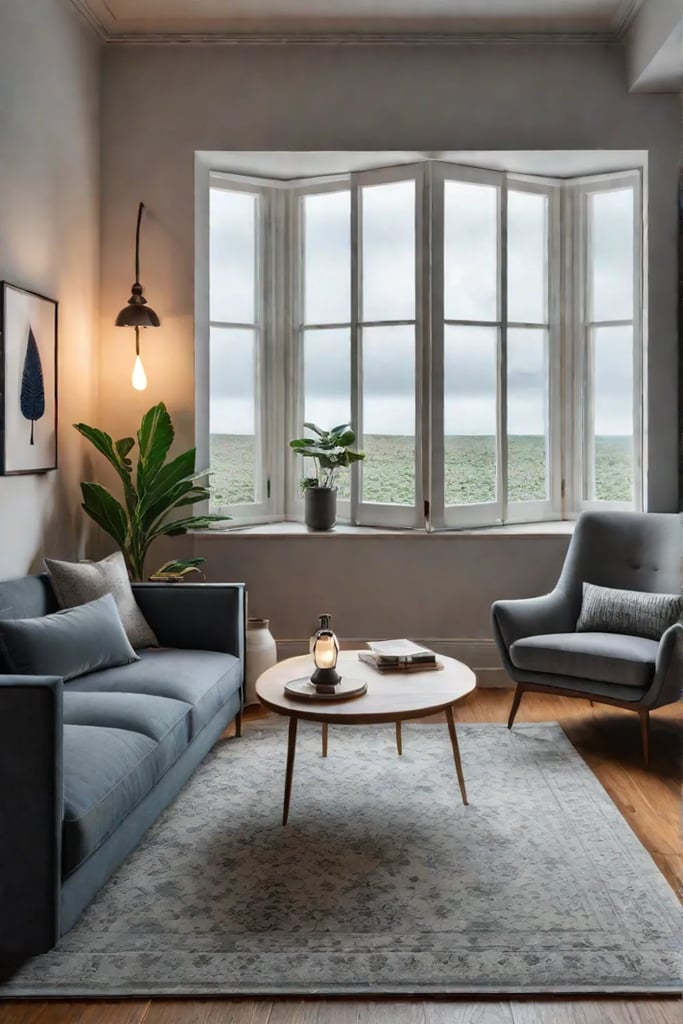 Openplan living room with furniture arranged for conversation and flow