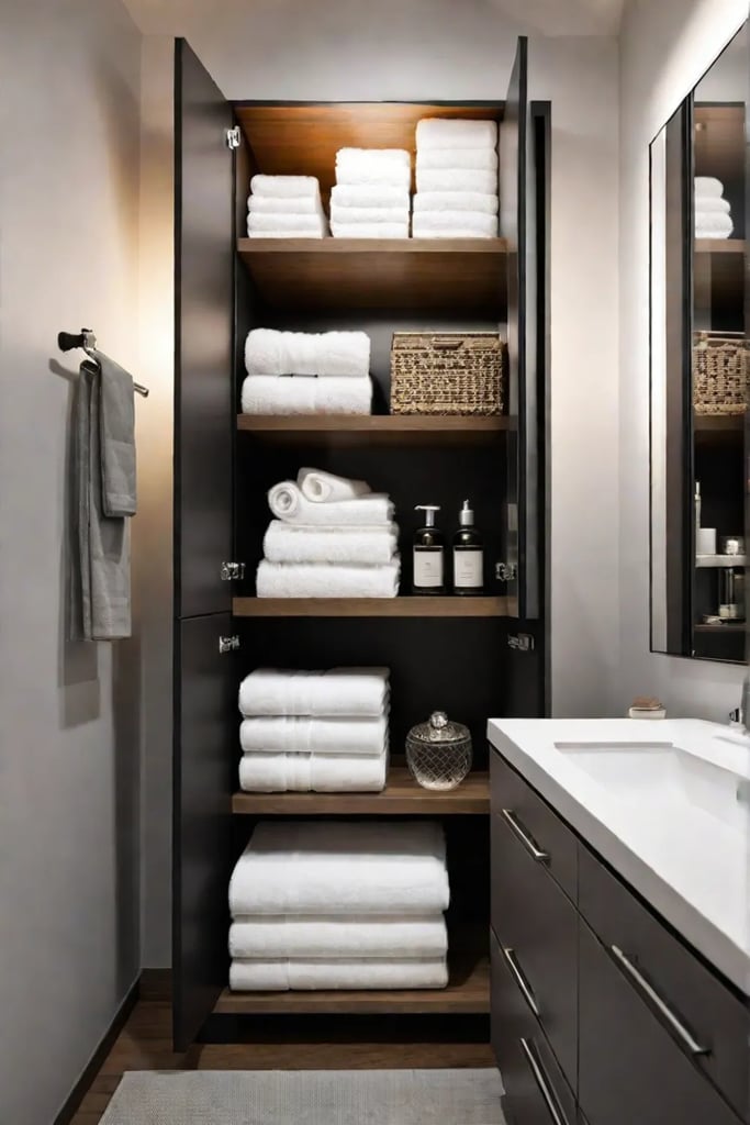 Organized and efficient bathroom