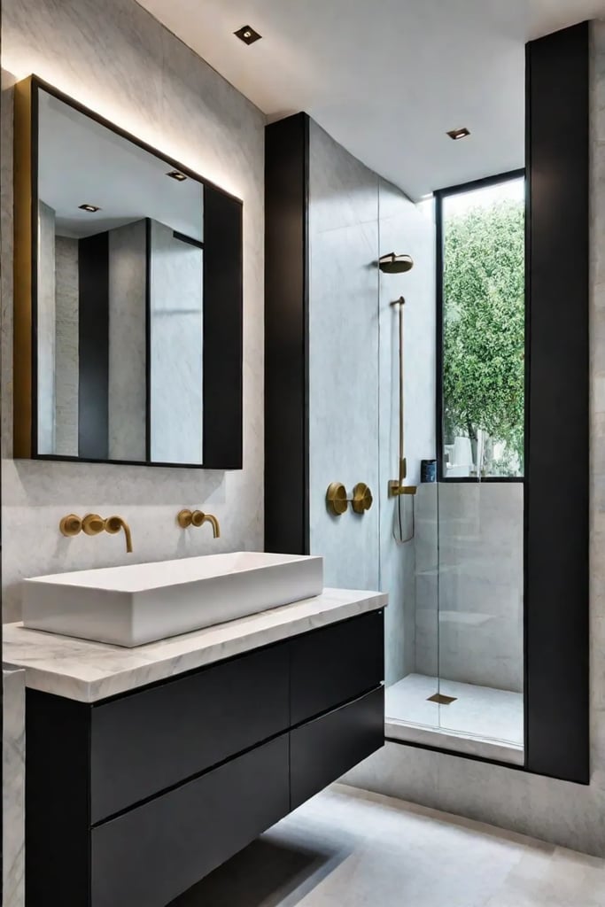 Pedestal sink bathroom vanity