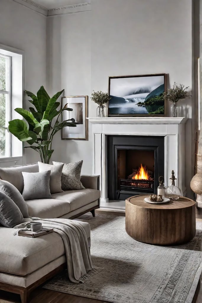 Scandinavian and minimalist living room