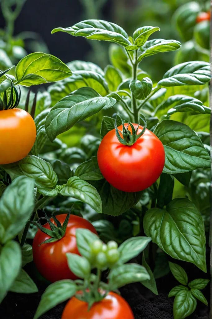 Tomato and basil companion planting for enhanced growth and flavor