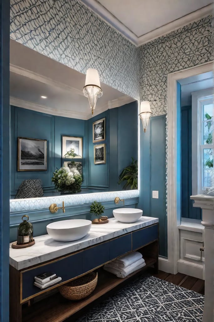 Whimsical animal prints in a childs bathroom