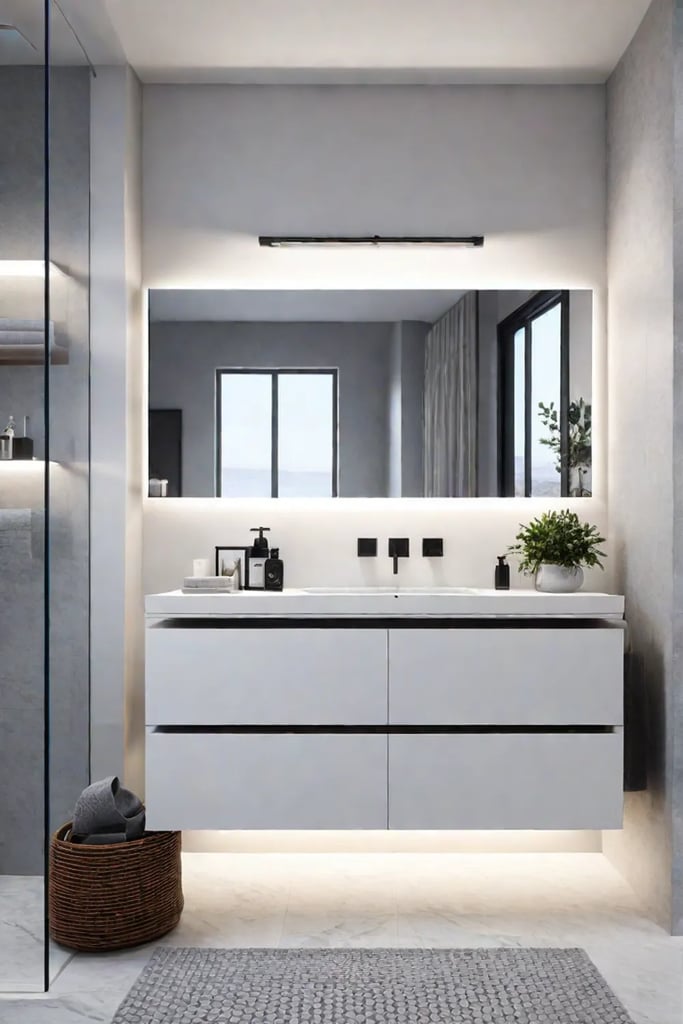 Bathroom with quality items and minimal decor