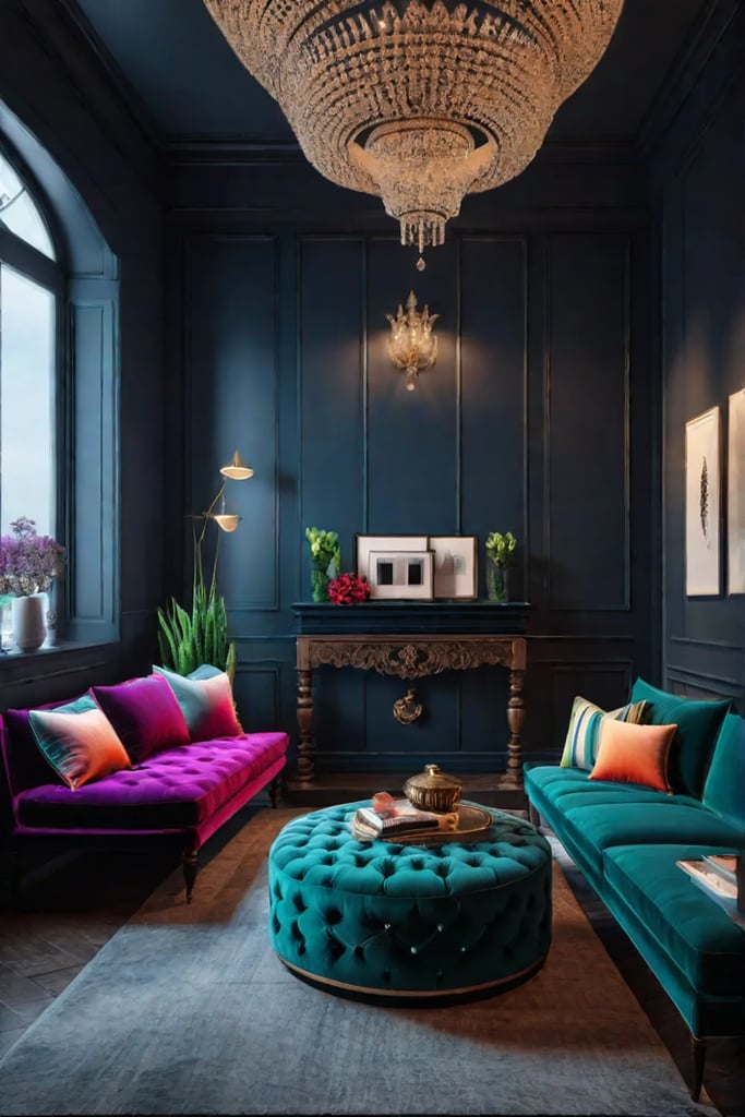 Creative reading corner with playful accents