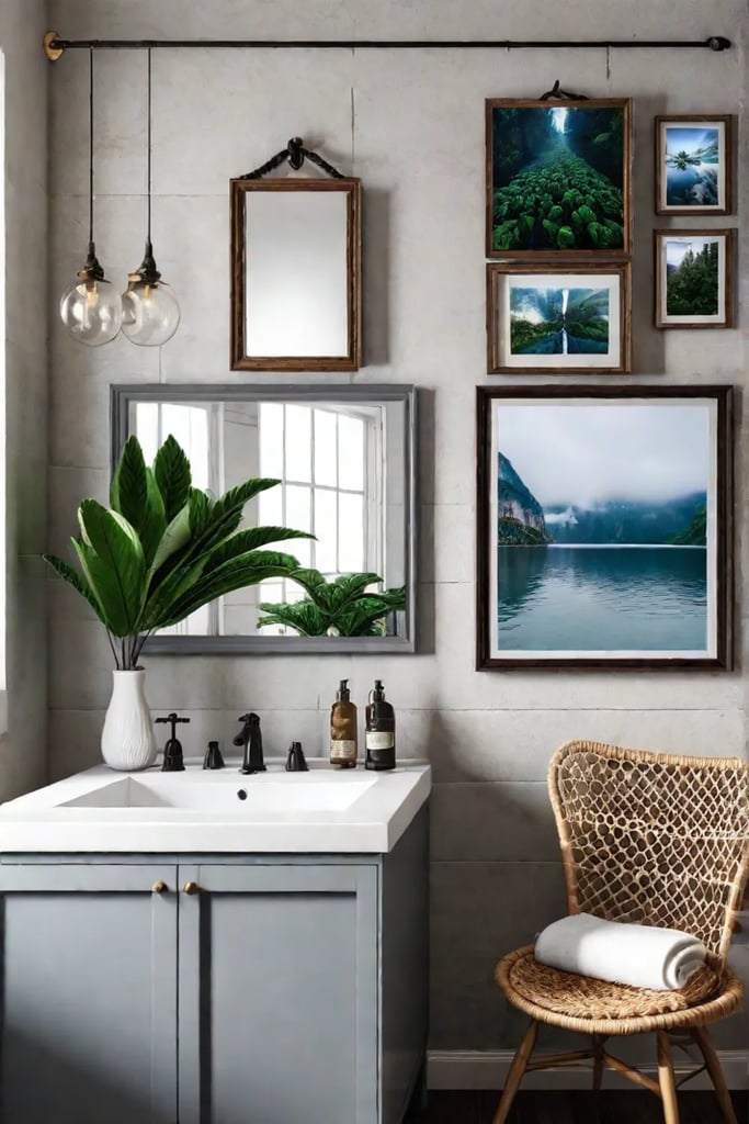 DIY bathroom decorating ideas with a mix of styles