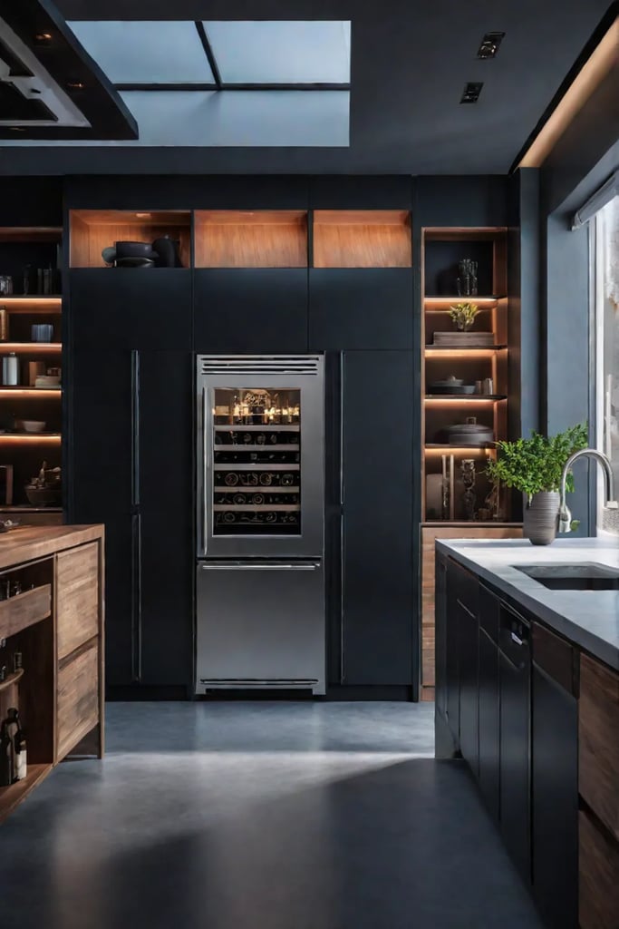 Efficient kitchen layout with a streamlined workflow