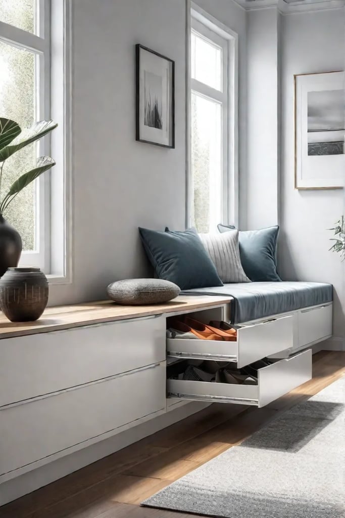 Minimalist and clutterfree window seat design