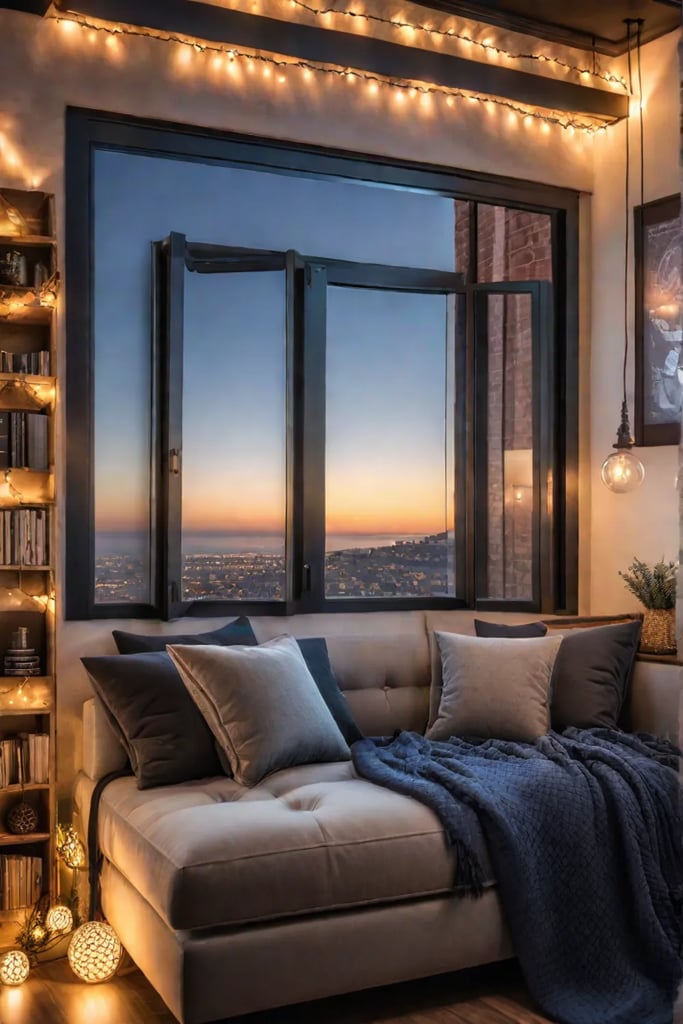 Reading nook details with DIY bookmark and bookend