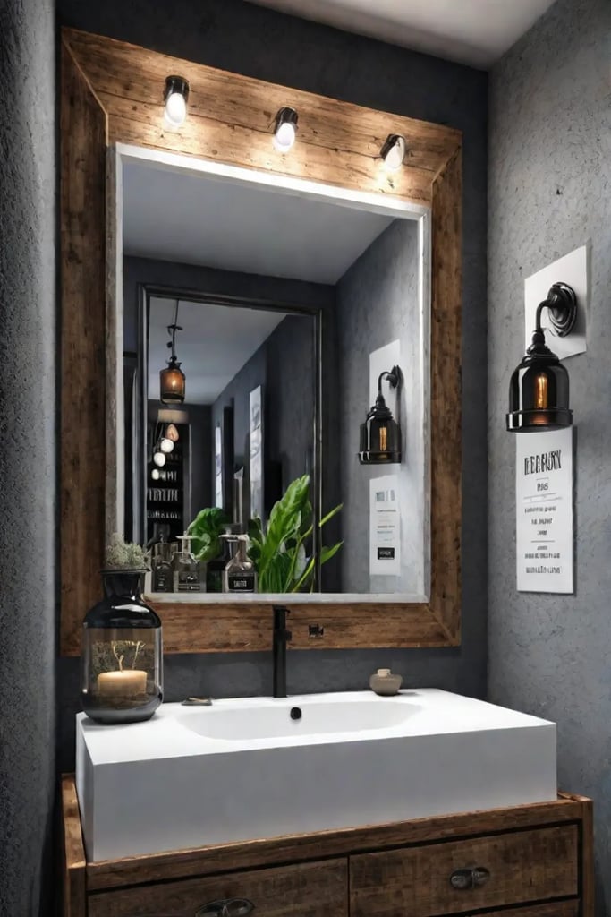 Rustic bathroom with vintage accents
