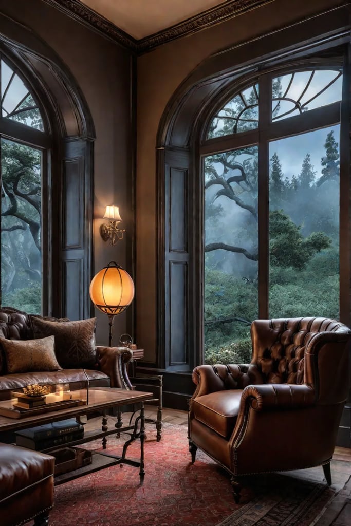 Vintage reading nook with historical charm