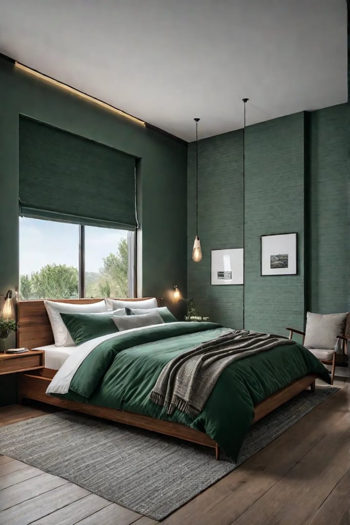 Grounding bedroom with natural elements