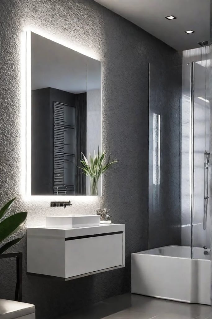 Small bathroom with light wall color