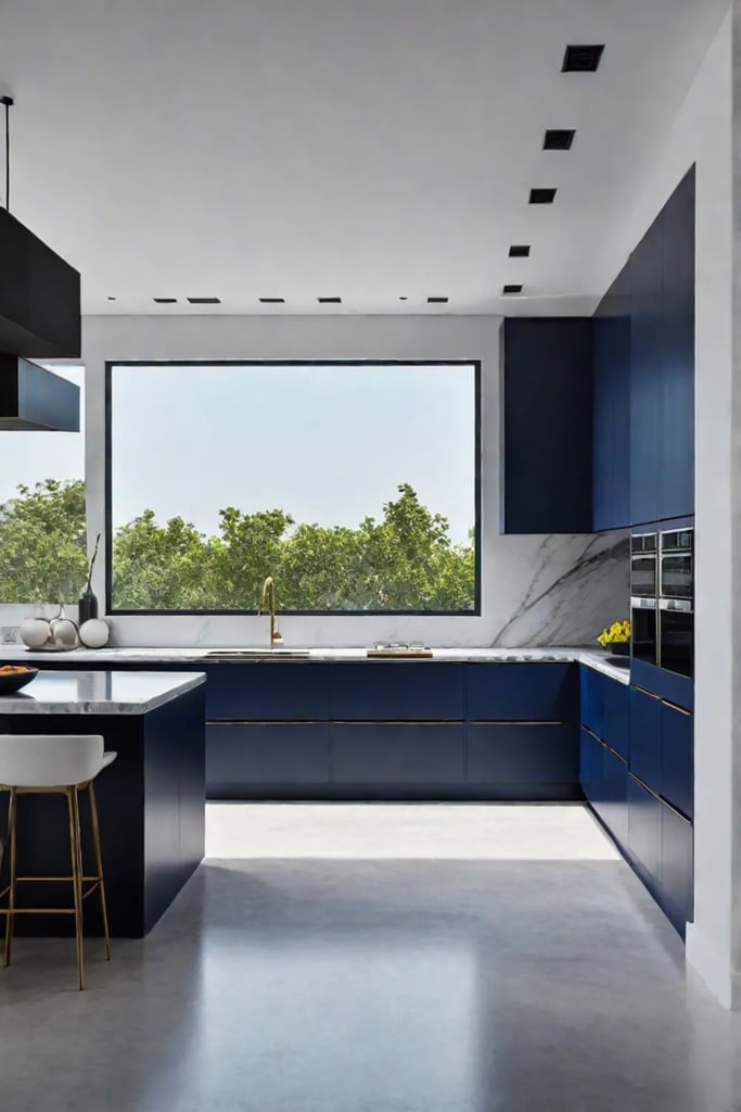 Abstract art inspired kitchen minimalist design