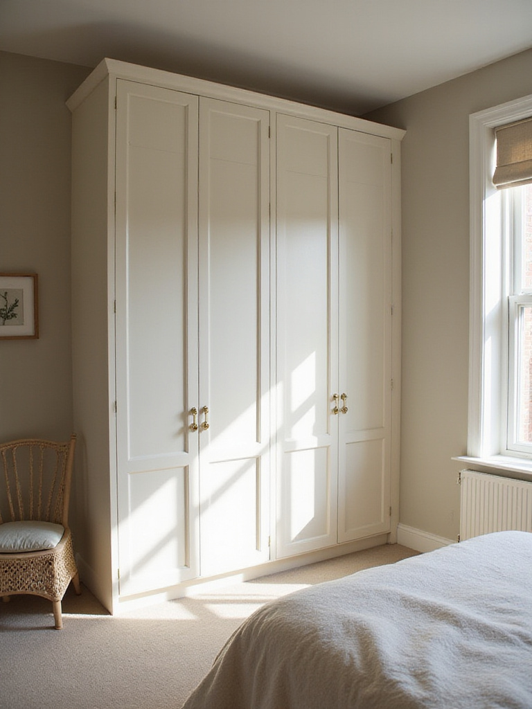 Custom storage solutions in a beautifully designed bedroom