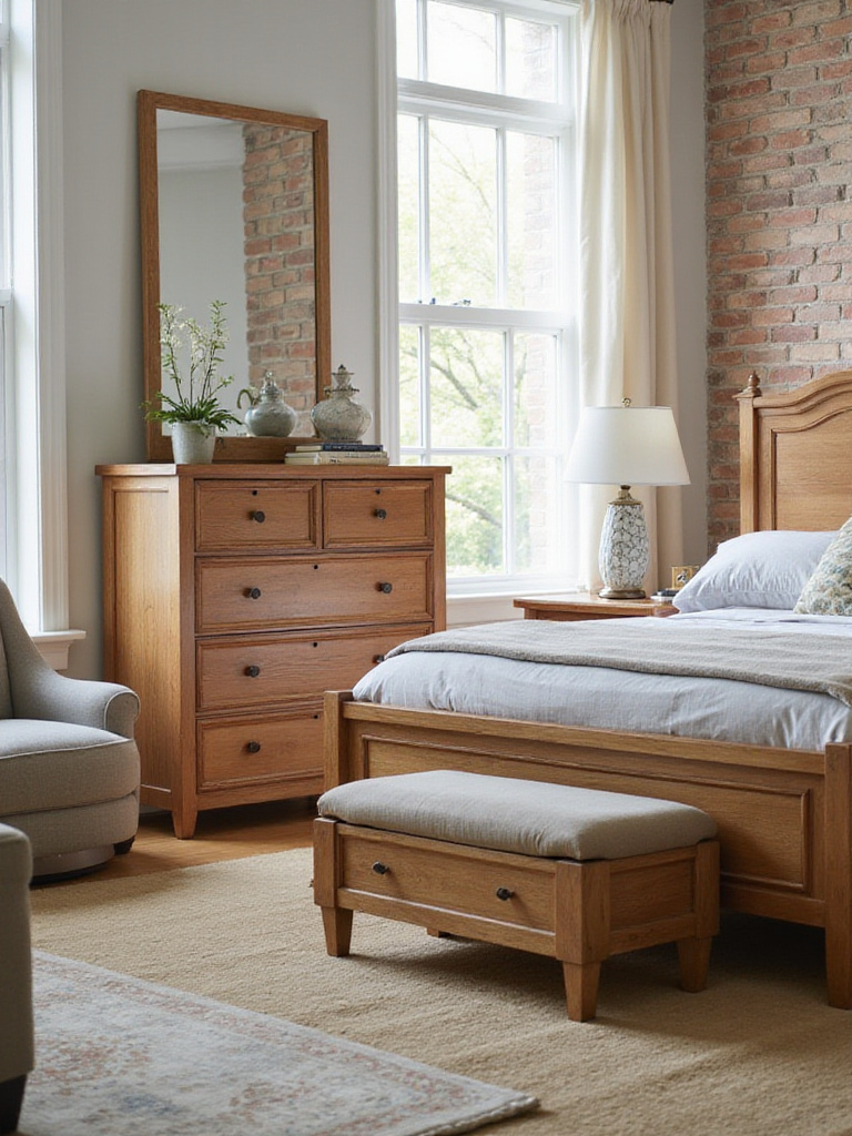 Elegant bedroom furniture showcasing durable materials