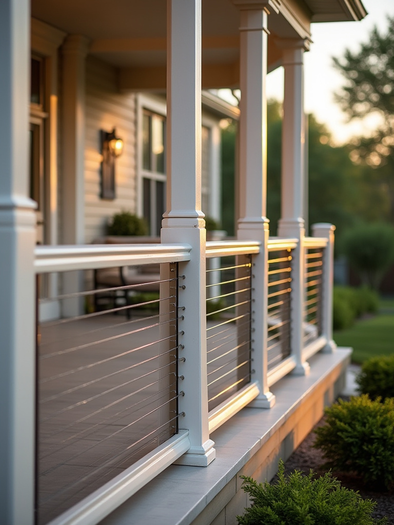 Sturdy porch railing design showcasing safety and style